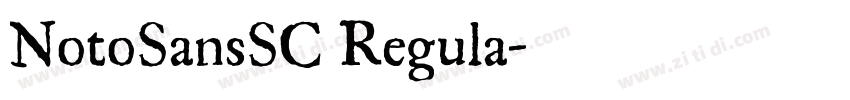 NotoSansSC Regula字体转换
